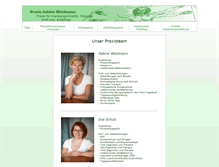 Tablet Screenshot of praxis-sabine-weidmann.de